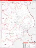 Cape Girardeau, Mo Carrier Route Wall Map